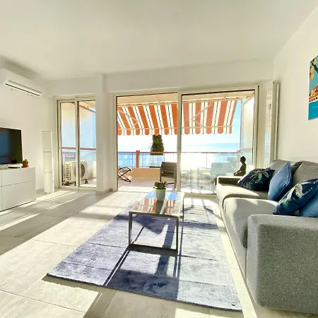 Le Vigia-vue Mer-terrasse-climatisation-parking * 芒通