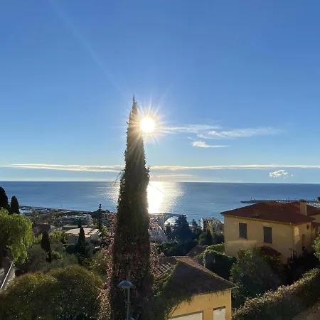 Le Vigia-vue Mer-terrasse-climatisation-parking 公寓 芒通