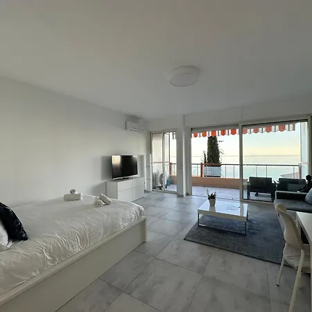 Le Vigia-vue Mer-terrasse-climatisation-parking * 芒通